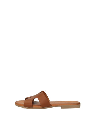 Sandali Donna Vera Pelle Suola Gomma Black / Brown / White
