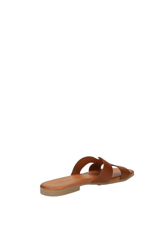 Sandali Donna Vera Pelle Suola Gomma Black / Brown / White