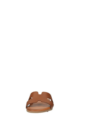 Sandali Donna Vera Pelle Suola Gomma Black / Brown / White