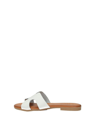 Sandali Donna Vera Pelle Suola Gomma Black / Brown / White