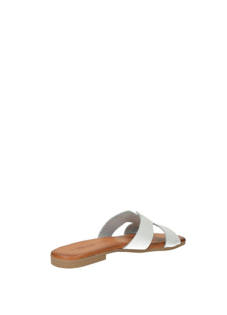 Sandali Donna Vera Pelle Suola Gomma Black / Brown / White