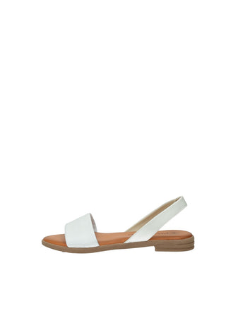 Sandali Donna Vera Pelle Suola Gomma Black / White