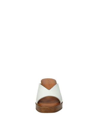 Sandali Donna Vera Pelle Tacco Medio White