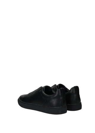 Sneakers uomo in pelle con suola in gomma