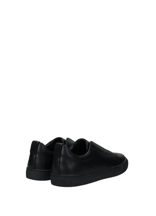 Sneakers uomo in pelle con suola in gomma