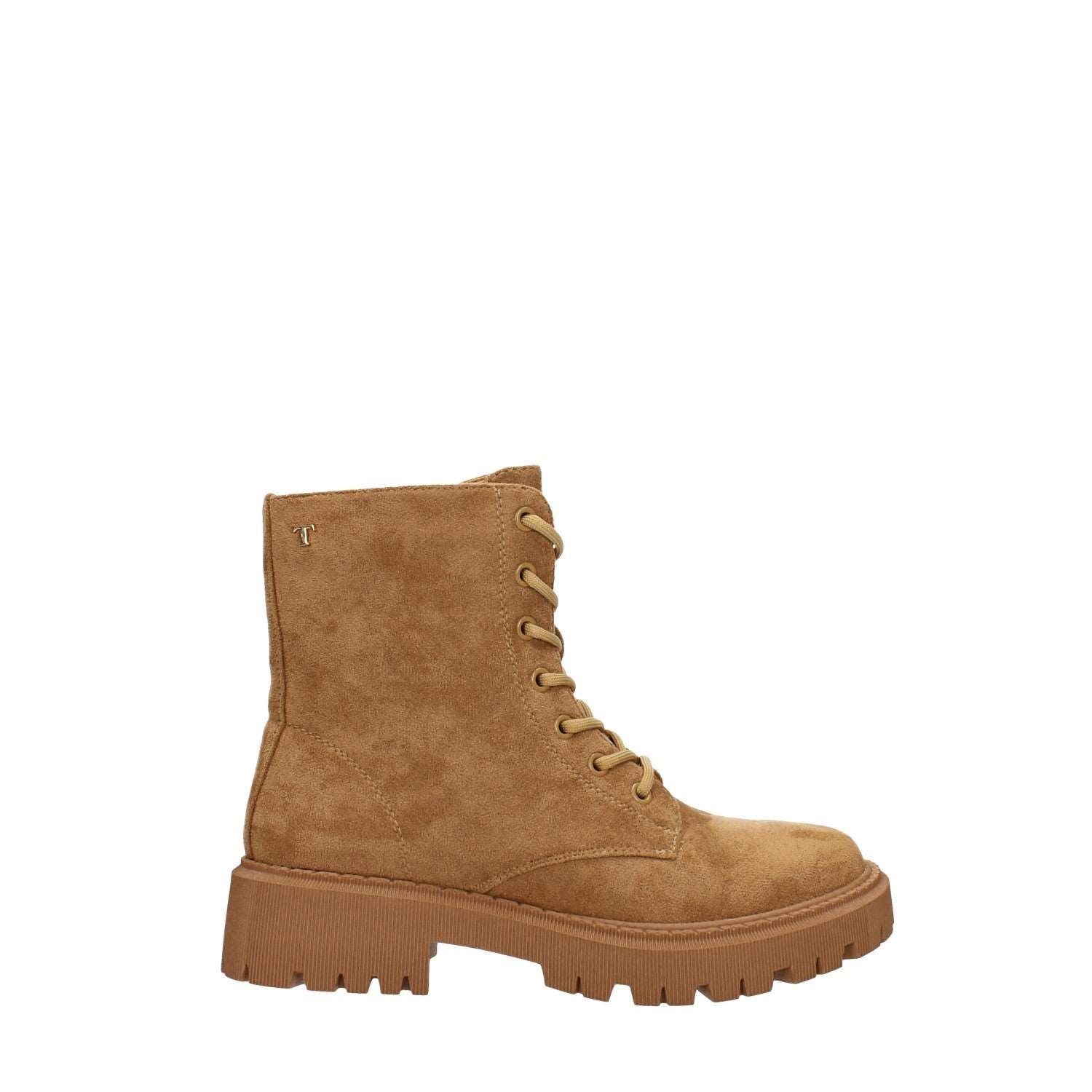 ▷ Anfibi scamosciati con suola dentellata in gomma, Tacco alto