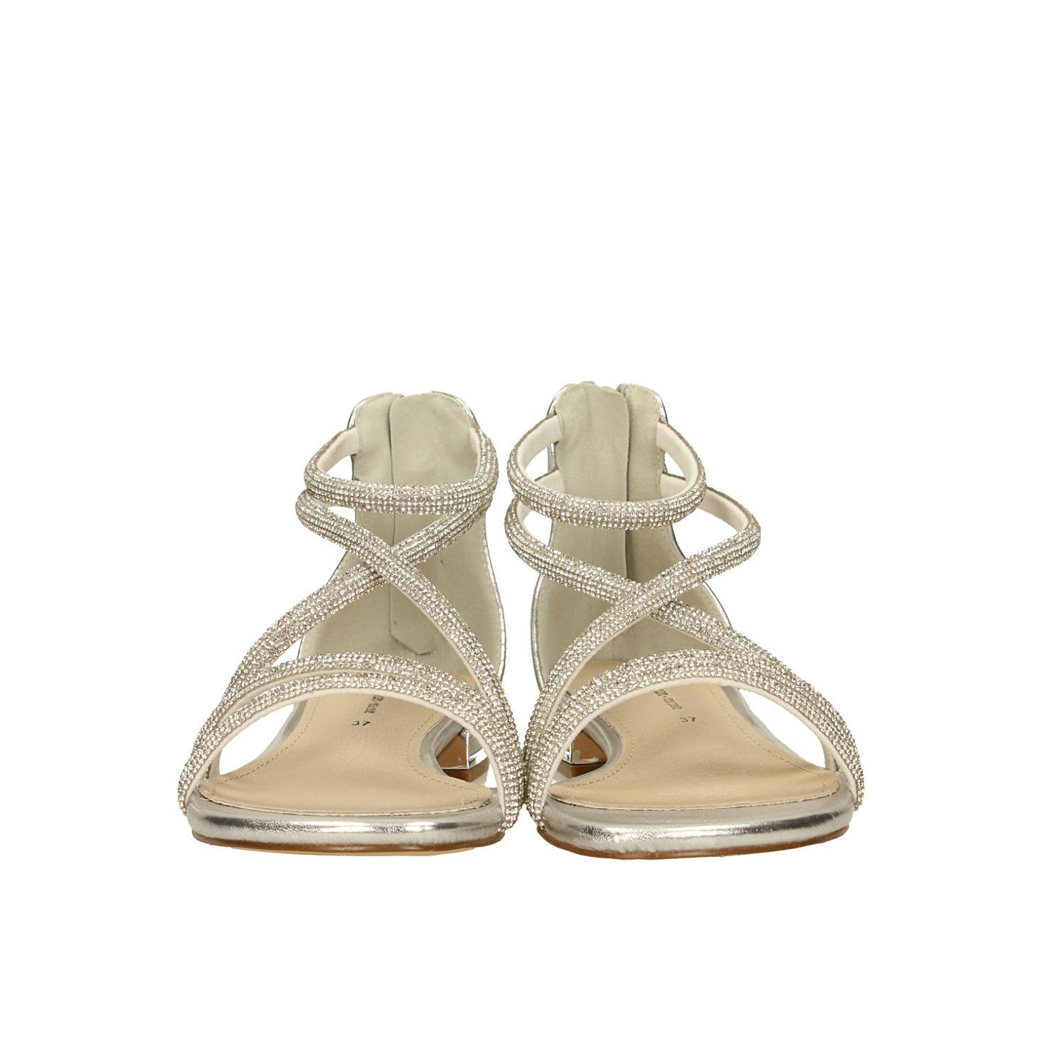 FLAT METALLIC SANDALS - Silver | ZARA United States