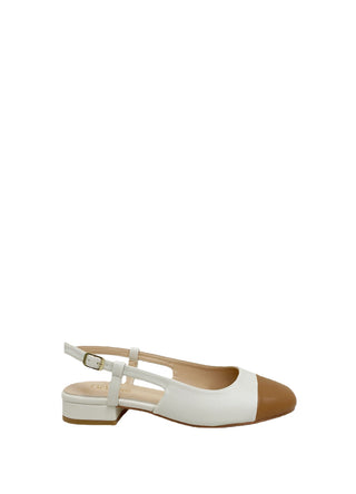 Décolleté Sling Back Bianco Tata Italia