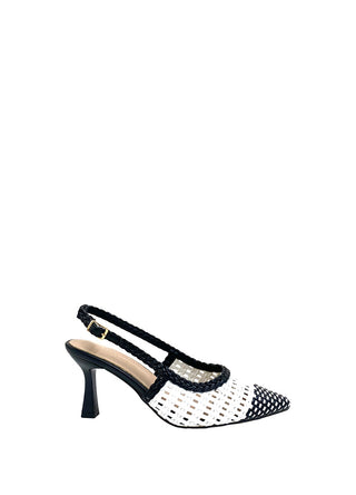 Décolleté Sling Back Nero Tata Italia