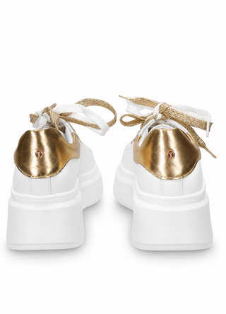 Sneakers Platform Effetto Metalizzato