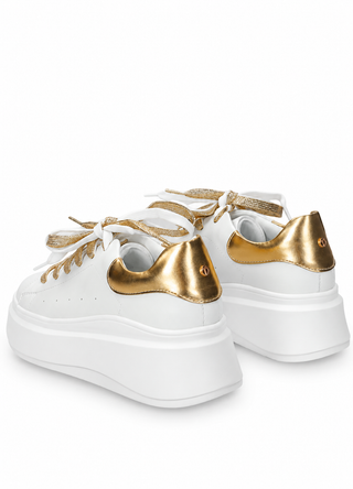 Sneakers Platform Effetto Metalizzato