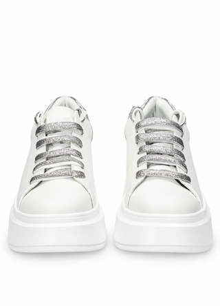 Sneakers Platform Effetto Metalizzato